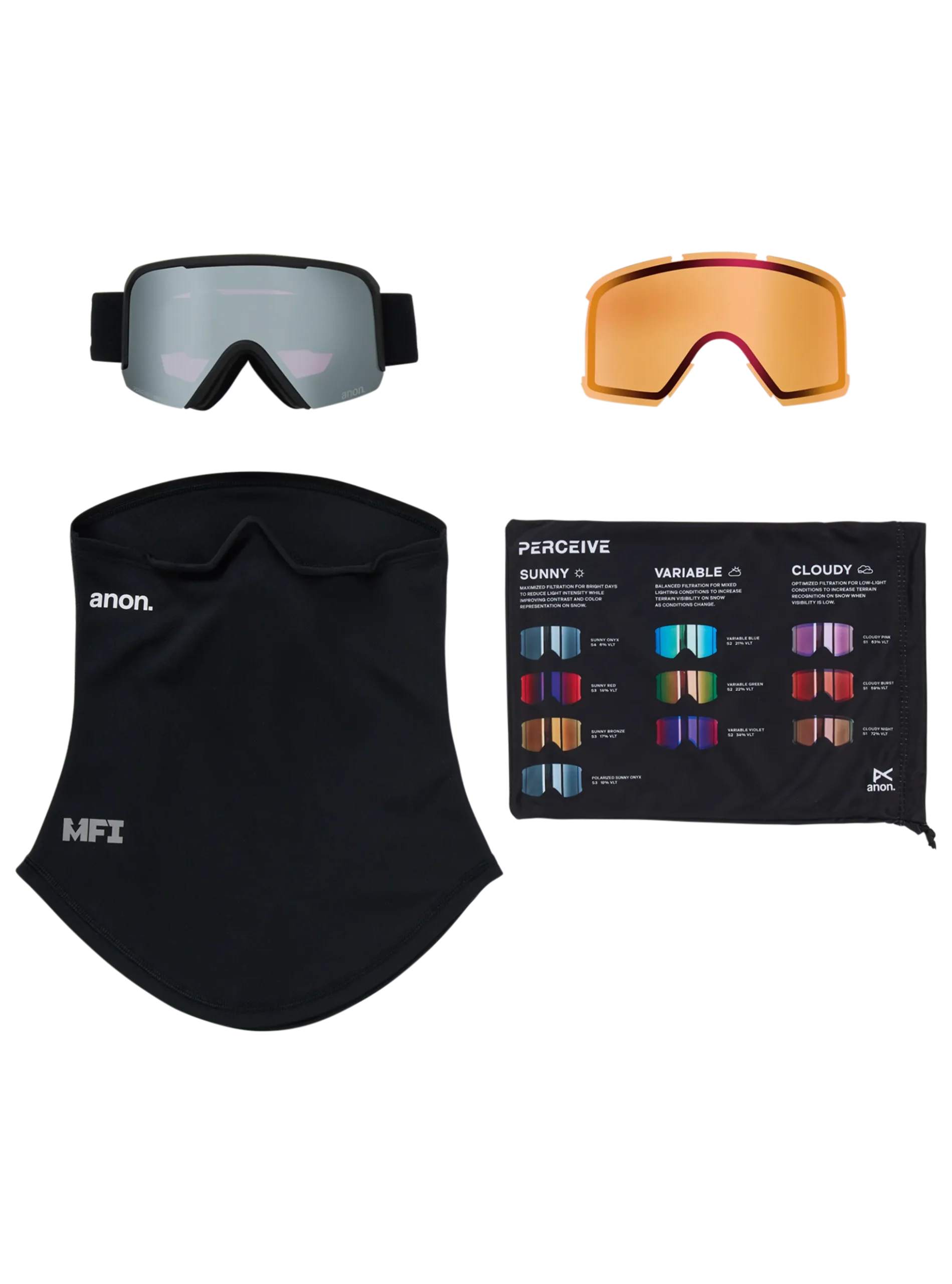 Anon Nesa Brille + Zusatzbrillenglas + MFI® Face Mask